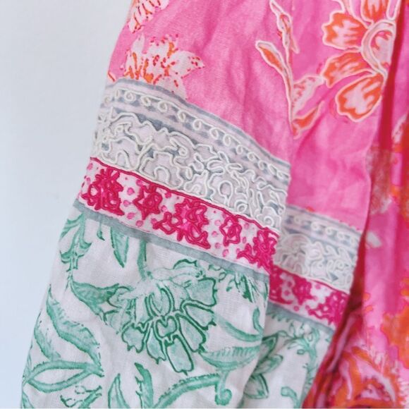 HEMANT AND NANDITA Sidra Ruffle Short Dress in Pink - Picture 10 of 12